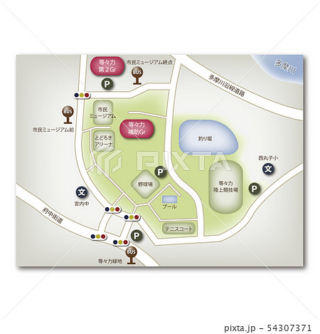 等々力緑地周辺地図 等々力緑地周辺地図 54307371