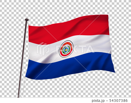 パラグアイの国旗イメージのイラスト素材