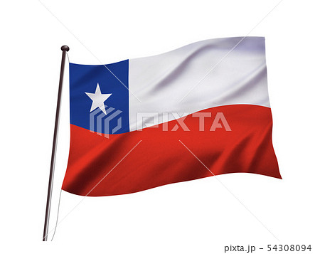 チリの国旗イメージのイラスト素材