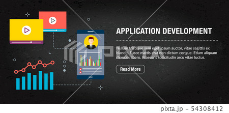 Application development, banner internet with 54308412