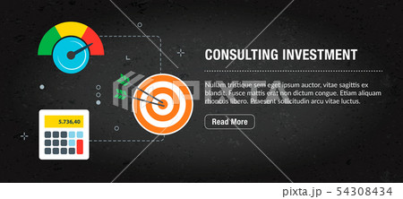 Consulting investment banner internet with icons Consulting investment banner internet with icons 54308434
