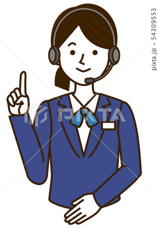 テレフォンアポインター女性 提案 イラストのイラスト素材