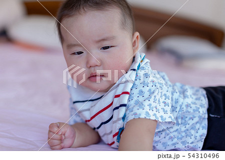 うつ伏せの赤ちゃん うつ伏せの赤ちゃん 54310496