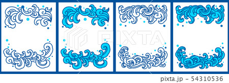 Water splash copy space template vector set 54310536