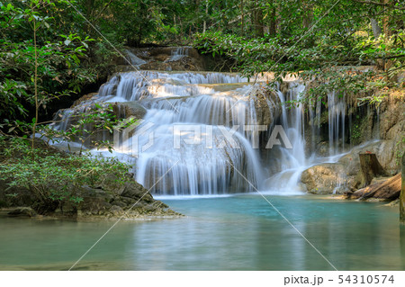 Erawan Waterfall tier 1, in National Park at 54310574