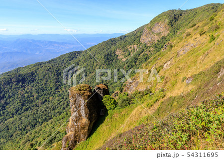 Pha Ngam Noi Cliff and valley scenery view at Kew 54311695