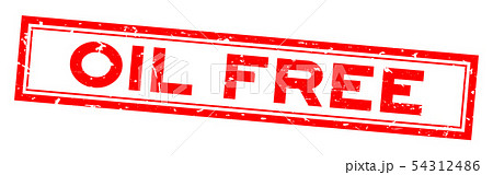 Grunge red oil free word rubber seal stamp Grunge red oil free word rubber seal stamp 54312486