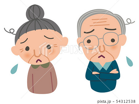 悩みを抱える老夫婦 悩みを抱える老夫婦 54312538