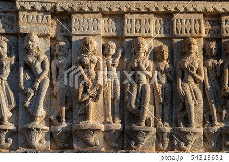Decorative carving, Jagdish temple, Udaipur,India 54313651