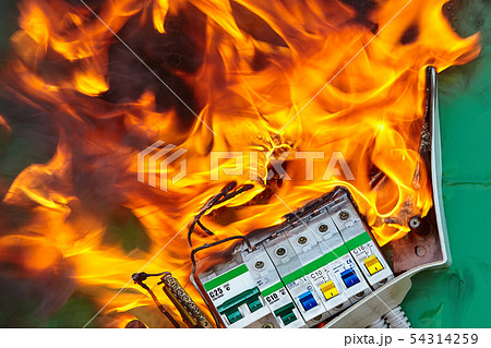 Wiring systems in electrical panel caused a fire. Wiring systems in electrical panel caused a fire. 54314259