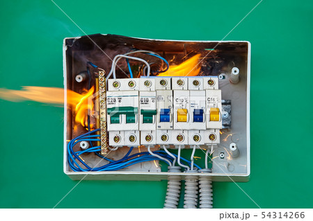 Bad electric switchboard caused fire in apartment. 54314266