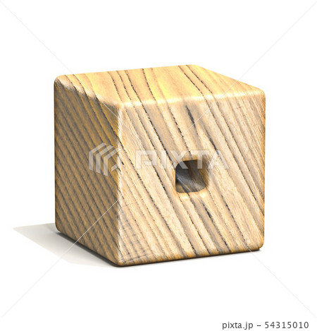 Solid wooden cube font Letter O 3D 54315010
