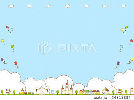 手描き　テーマパーク　バルーン 54315884