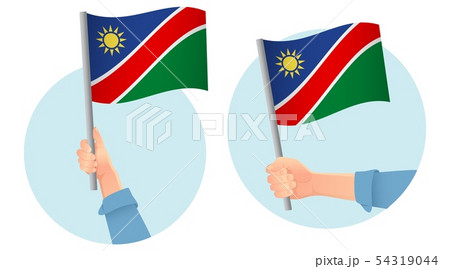 Namibia flag in hand icon Namibia flag in hand icon 54319044