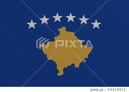 Kosovo fabric flag 54319422
