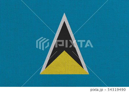 Saint Lucia fabric flag 54319490