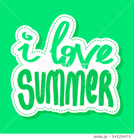 Sticker hand drawn. Lettering text flat style 54320473