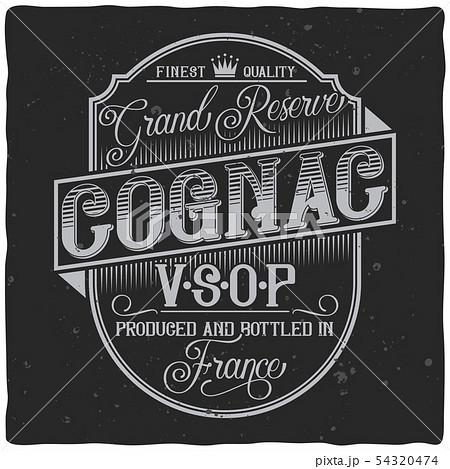 Vintage label design with lettering composition 54320474
