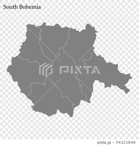 High quality map is a region of Czech republic 54321640