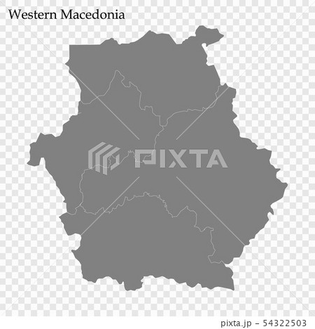 High Quality map of region of Greece 54322503