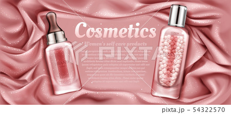 Cosmetics bottles mockup, serum and primer tubes 54322570