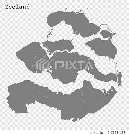 High Quality map is a province of Netherlands 54323123