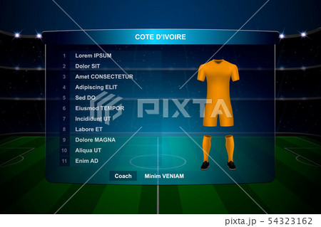 Football scoreboard broadcast graphic template 54323162