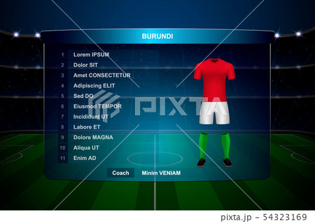 Football scoreboard broadcast graphic template Football scoreboard broadcast graphic template 54323169