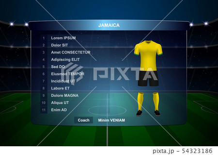Football scoreboard broadcast graphic template Football scoreboard broadcast graphic template 54323186