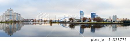 Panorama view of Embankment of Svisloch River Panorama view of Embankment of Svisloch River 54323775