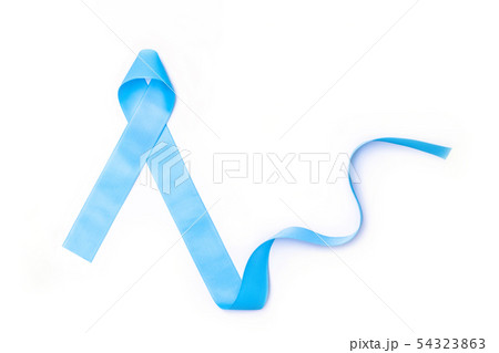 Blue ribbon symbolic for prostate cancer awareness Blue ribbon symbolic for prostate cancer awareness 54323863