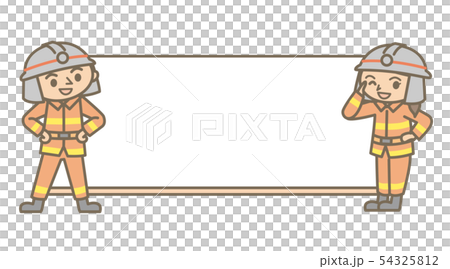 白板標題背消防員 54325812