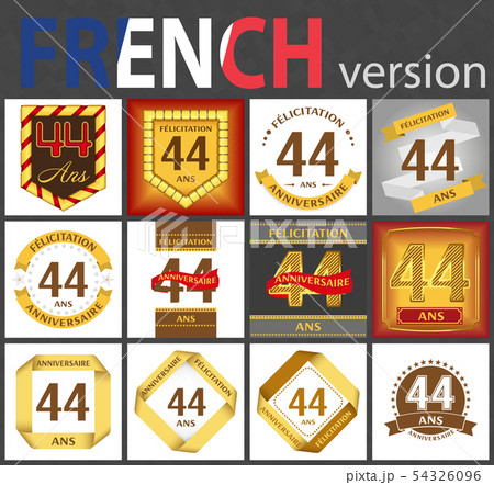 French set of number 44 templates French set of number 44 templates 54326096