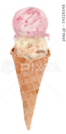 Ice cream / watercolor 54326348