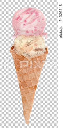 Ice cream / watercolor 54326348
