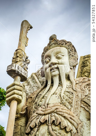 Chinese Guard statue in Wat Pho, Bangkok, Thailand Chinese Guard statue in Wat Pho, Bangkok, Thailand 54327851