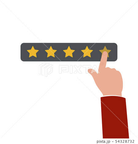 Feedback or review five star rating concept flat vector illustration isolated. 54328732
