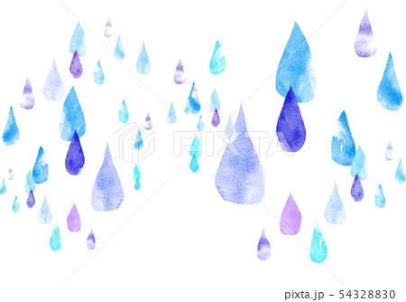 背景素材　水彩テクスチャー　雨粒 54328830