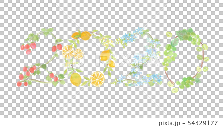 花文字2020　年賀状にも 54329177