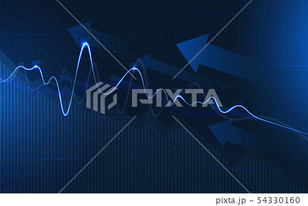 Financial stock market graph on stock market. Financial stock market graph on stock market. 54330160