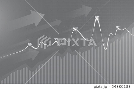 Financial stock market graph on stock market. 54330183