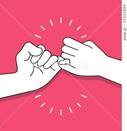hands making  promise vector concept 54331694