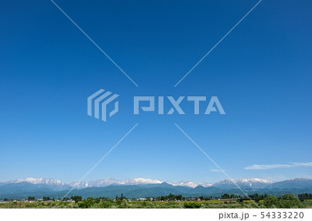 残雪の立山と初夏の緑 残雪の立山と初夏の緑 54333220
