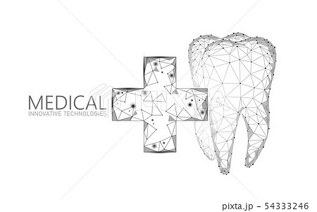 Medical cross healthy human tooth 3d. Medicine model low poly. Doctor online concept. Medical Medical cross healthy human tooth 3d. Medicine model low poly. Doctor online concept. Medical 54333246