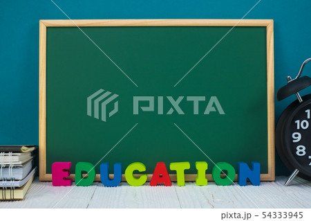 Back to school concept, Education text and green 54333945