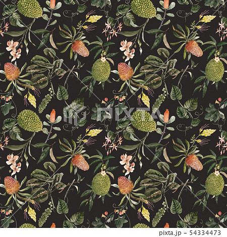 Watercolor tropical seamless pattern Watercolor tropical seamless pattern 54334473