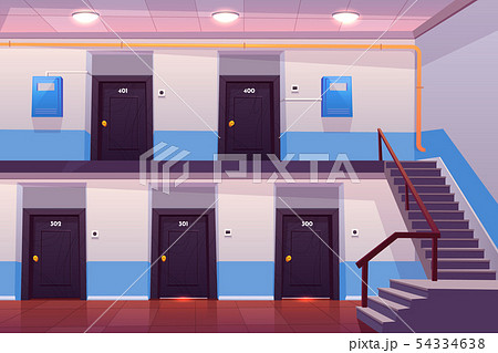 House entrance interior, empty hallway or corridor 54334638