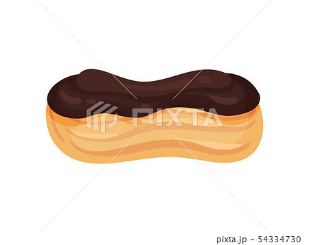 Classic eclair. Vector illustration on white background. Classic eclair. Vector illustration on white background. 54334730