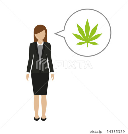 business woman character talks about cannabis business woman character talks about cannabis 54335329