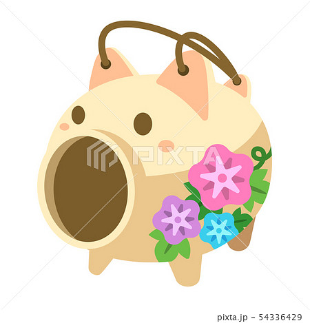 ブタの蚊取り線香 蚊取り豚 のイラストのイラスト素材